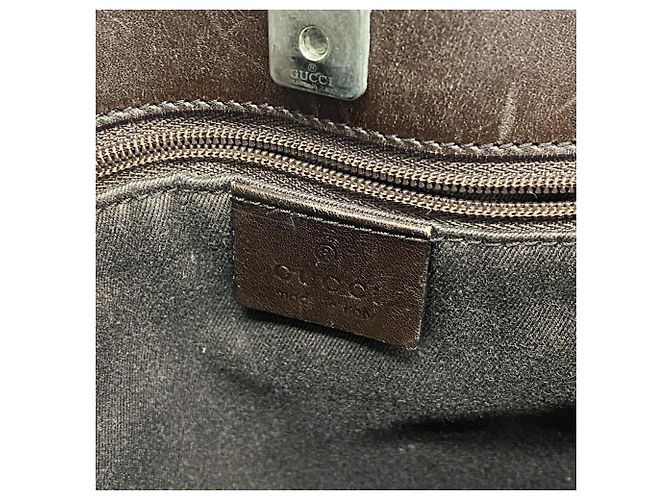 Borsa Tote Gucci in tela marrone 73983 - vista 5