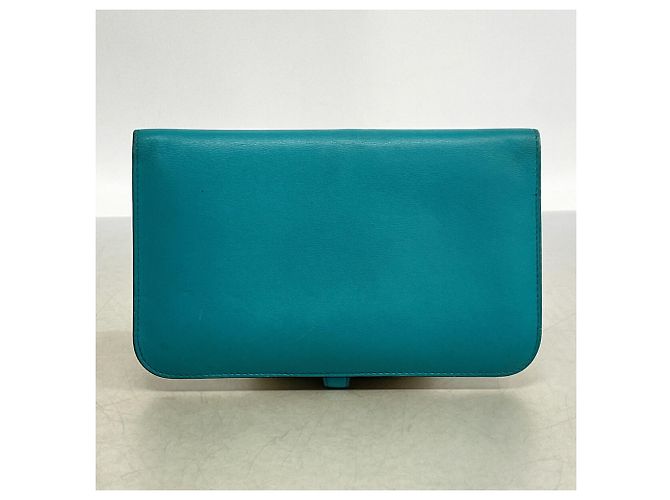 Hermès Cartera larga Hermes Dogon Swift Verde - vista 9