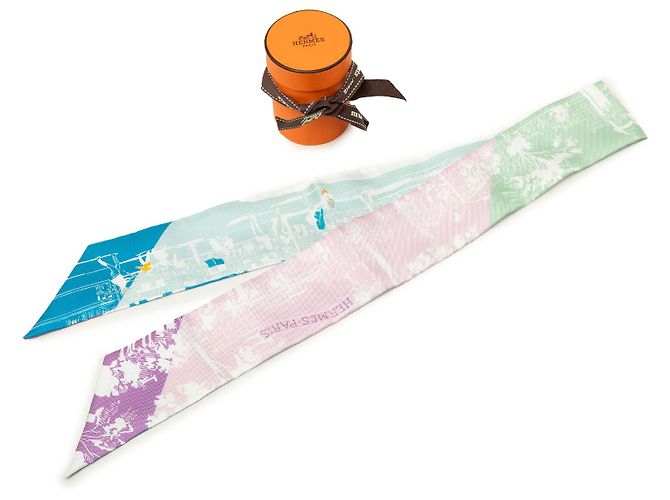 Hermès Multi A L Ombre des Boulevards Seidentwilly Mehrfarben - Ansicht 5