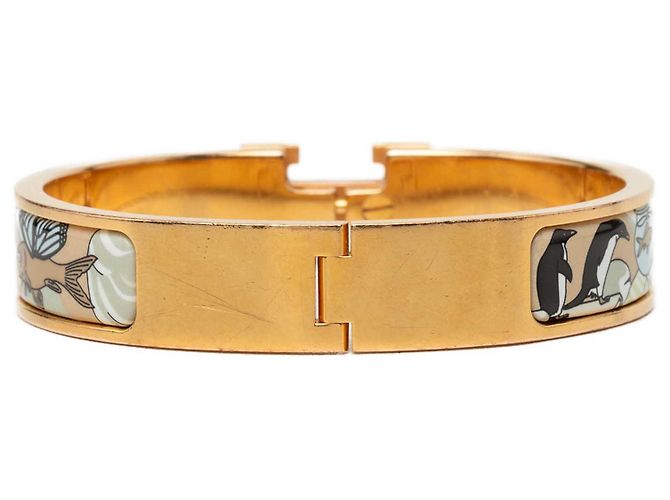 Bracciale Hermès Clic H PM in smalto blu Narrow Dans Les Nuages - vista 3
