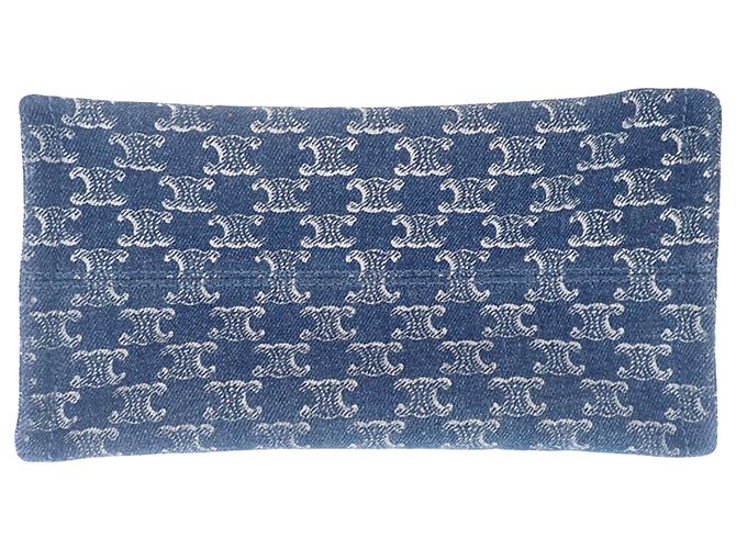 Céline Celine Blue Small Denim Triomphe Cabas Thais Tote Blau - Ansicht 3