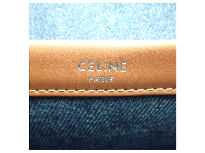 Céline Celine Blue Small Denim Triomphe Cabas Thais Tote Blau - Ansicht 5