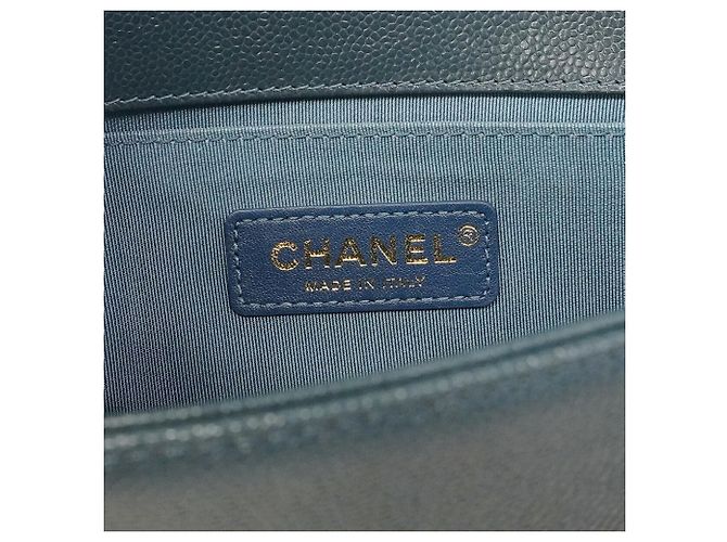 Borsa a tracolla Chanel Boy Chain Blu - vista 5