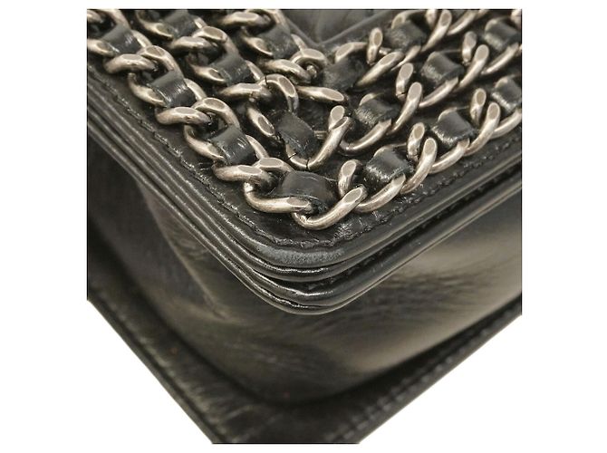 Bolso de hombro Chanel Boy Chain Negro - vista 6