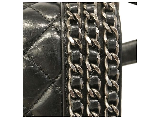 Bolso de hombro Chanel Boy Chain Negro - vista 7