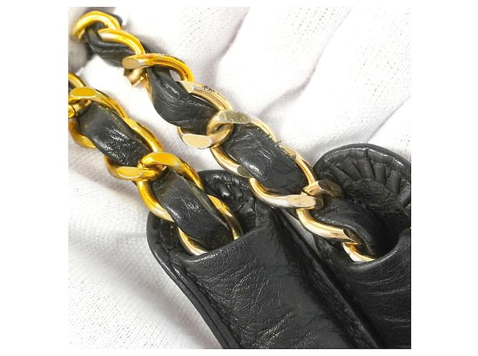 Chanel Matelassé Lammleder Chain Tote Bag Schwarz - Ansicht 10