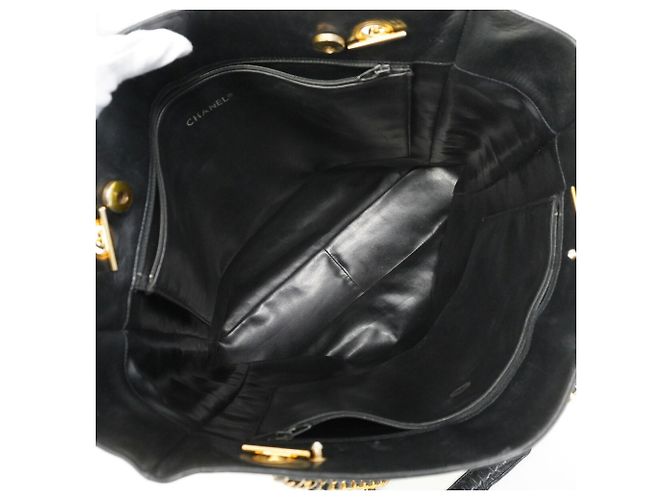 Chanel Matelassé Lammleder Chain Tote Bag Schwarz - Ansicht 4