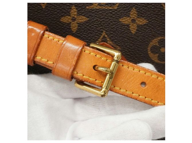 Borsa a tracolla Louis Vuitton Monogram Saint Cloud GM Marrone - vista 12