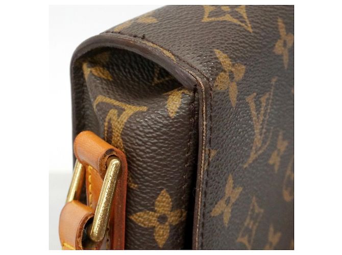 Borsa a tracolla Louis Vuitton Monogram Saint Cloud GM Marrone - vista 7