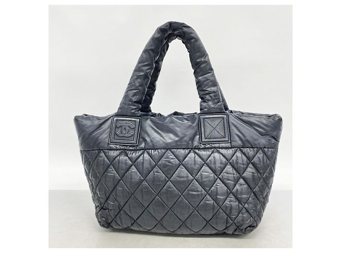 Borsa Tote Chanel Coco Cocoon in nylon Nero - vista 10