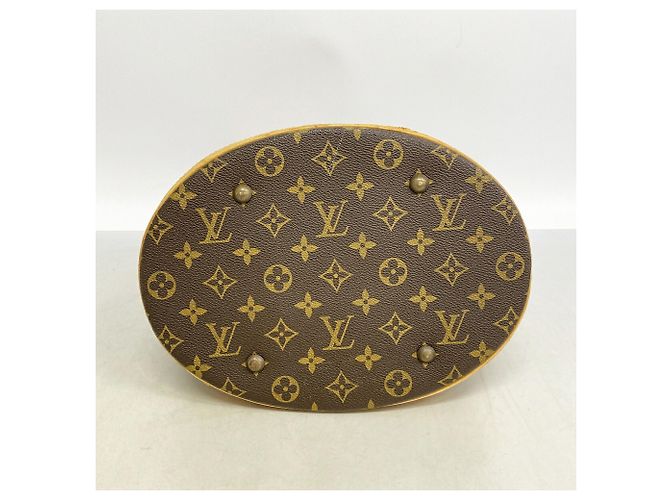 Borsa Tote Louis Vuitton Monogram Bucket GM Marrone - vista 3