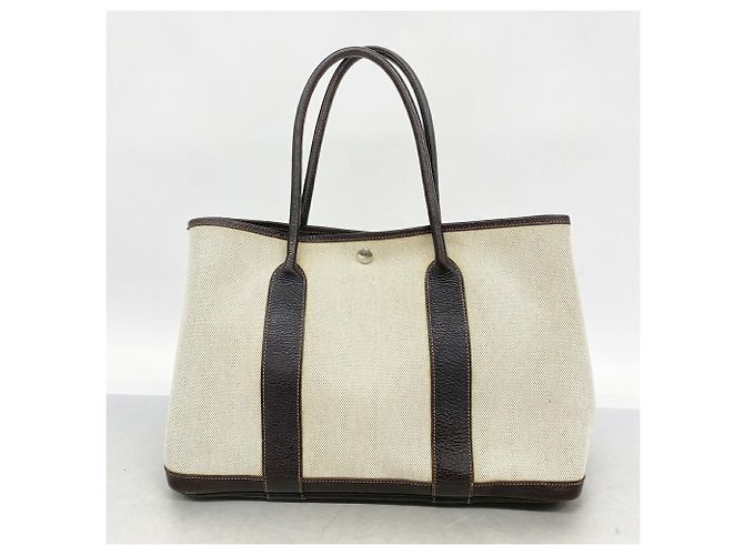 Hermès Bolso Tote Hermes Garden PM Castaño - vista 12