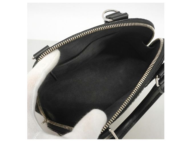 Borsa a mano Louis Vuitton Alma BB in pelle Epi Nero - vista 4