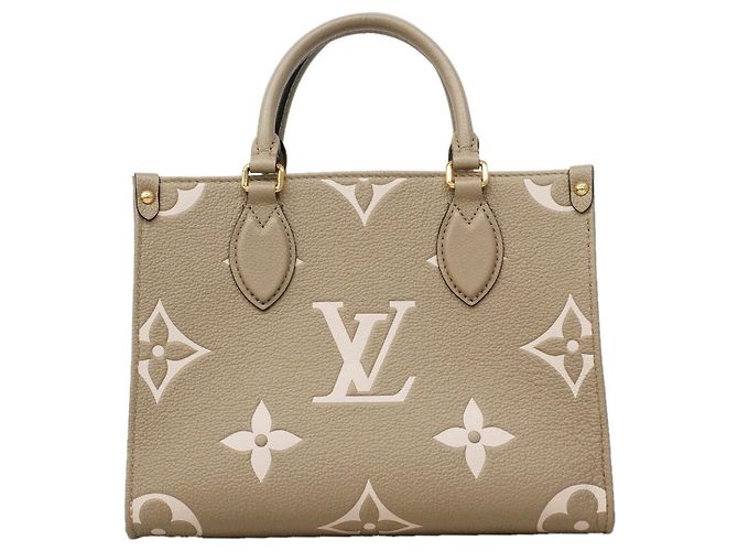 Louis Vuitton Monogram Empreinte Bicolor OnTheGo PM Handtasche Grau Roh - Ansicht 12