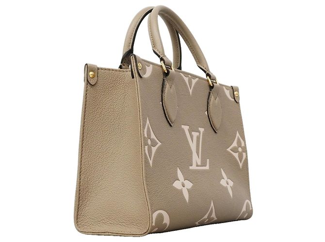 Louis Vuitton Monogram Empreinte Bicolor OnTheGo PM Handtasche Grau Roh - Ansicht 2