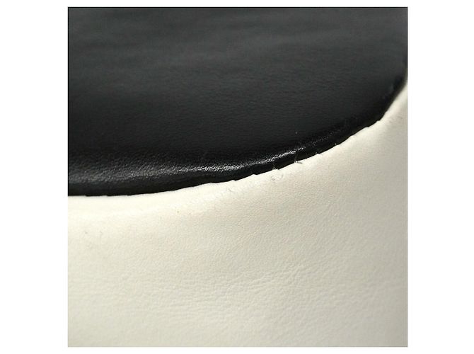 Chanel Bicolor Schultertasche aus Lammleder Schwarz Weiß - Ansicht 7