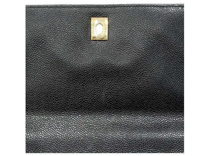 Borsa Chanel Matelassé in pelle caviar nera Nero - vista 10