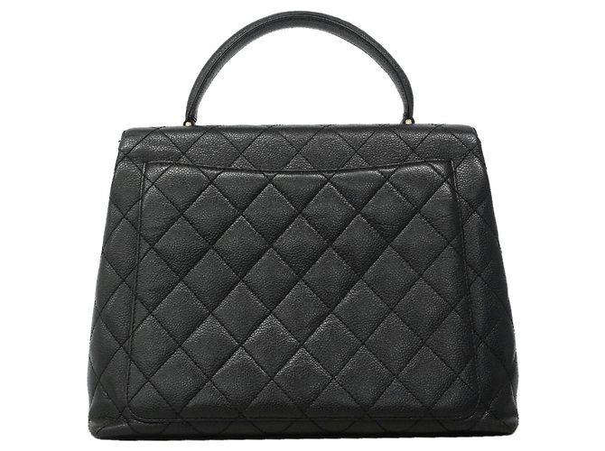 Borsa Chanel Matelassé in pelle caviar nera Nero - vista 15
