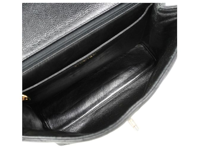 Borsa Chanel Matelassé in pelle caviar nera Nero - vista 4