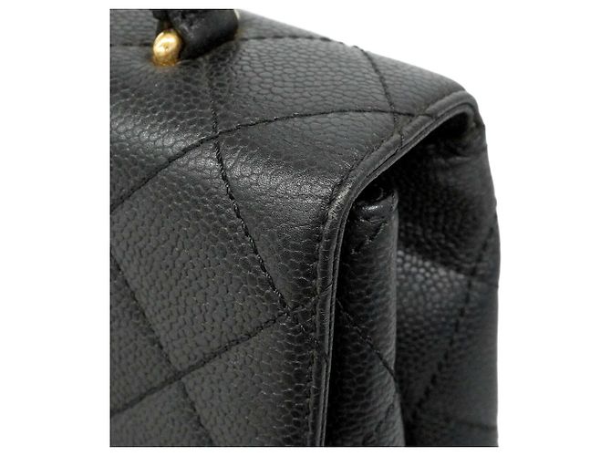 Borsa Chanel Matelassé in pelle caviar nera Nero - vista 7