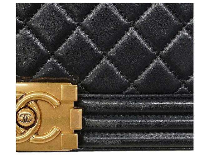Borsa a tracolla Chanel Boy Chain Nero - vista 13