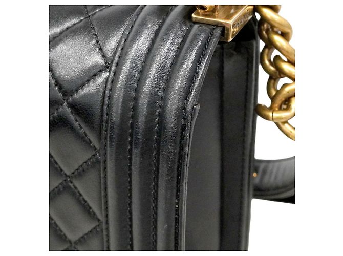 Borsa a tracolla Chanel Boy Chain Nero - vista 7
