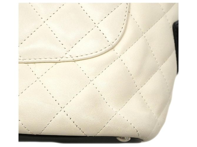 Chanel Cambon Tote Bag aus Lammleder Weiß - Ansicht 11