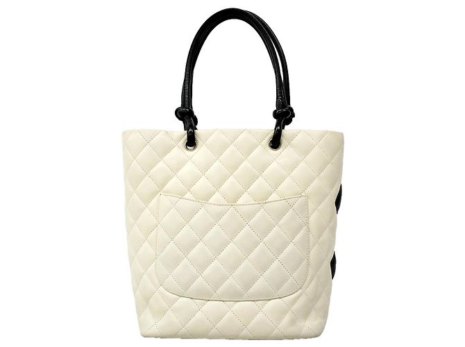 Chanel Cambon Tote Bag aus Lammleder Weiß - Ansicht 14
