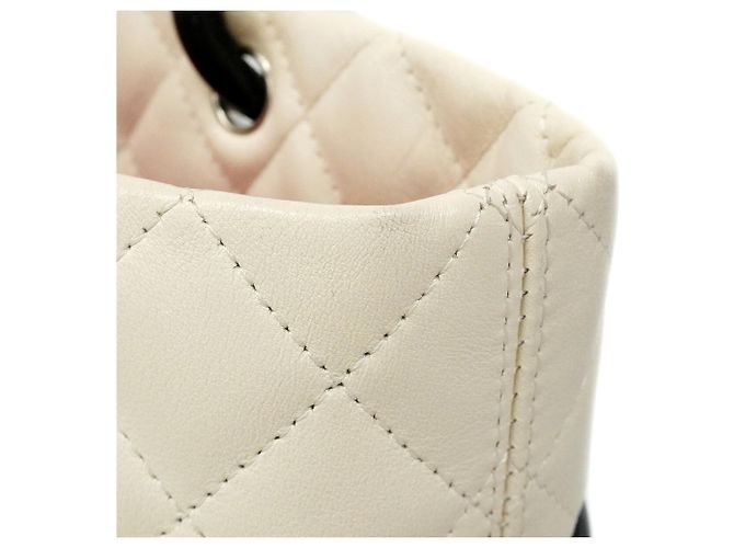 Chanel Cambon Tote Bag aus Lammleder Weiß - Ansicht 7