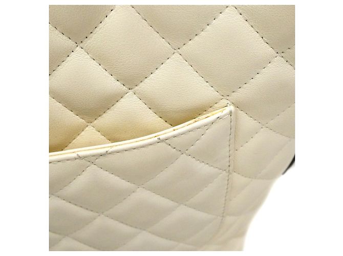 Chanel Cambon Tote Bag aus Lammleder Weiß - Ansicht 9