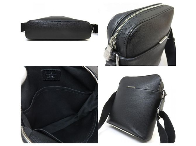 Borsa a tracolla Louis Vuitton Taiga Anton Pochette Nero - vista 3