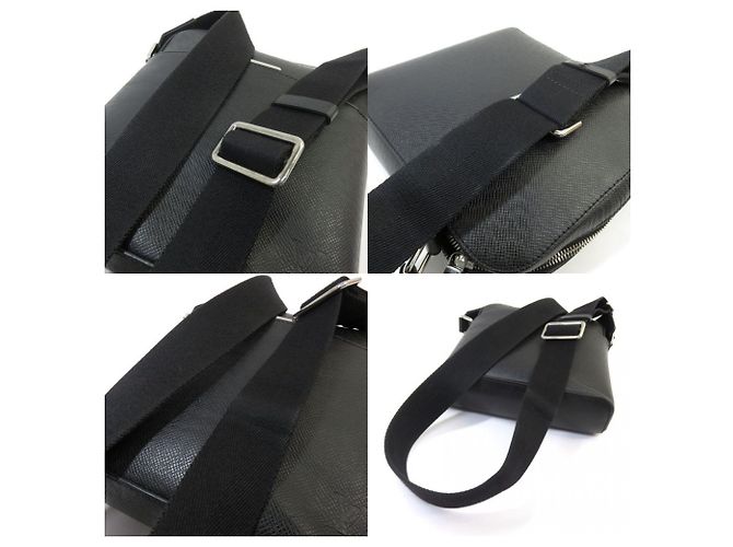 Borsa a tracolla Louis Vuitton Taiga Anton Pochette Nero - vista 7
