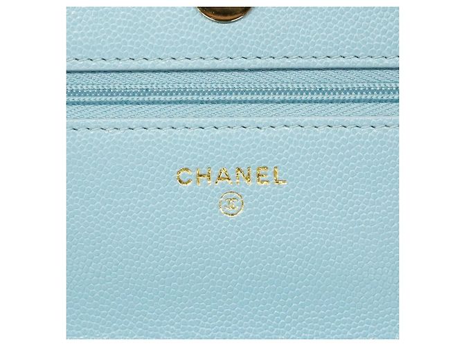 Portafoglio a spalla con catena Chanel Matelassé Blu chiaro - vista 5