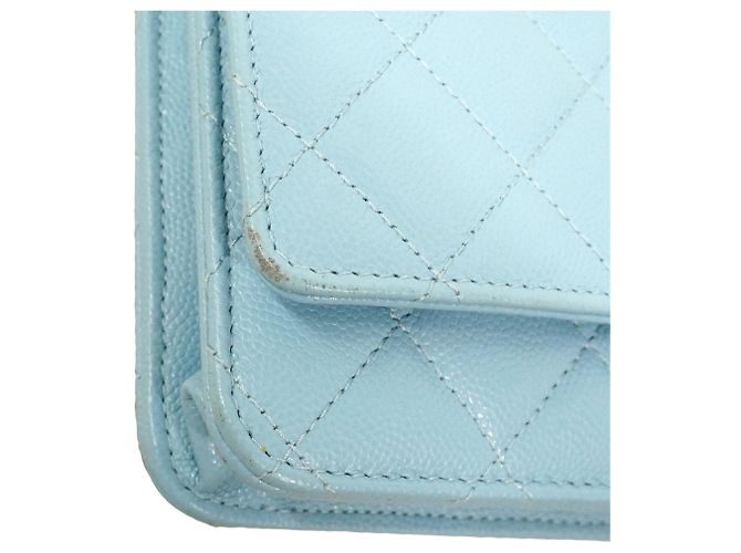 Portafoglio a spalla con catena Chanel Matelassé Blu chiaro - vista 7