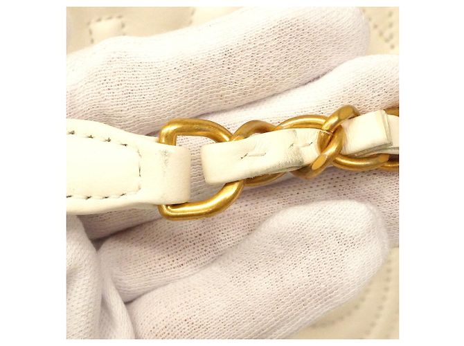 Borsa Tote Chanel Deauville Bianco - vista 12