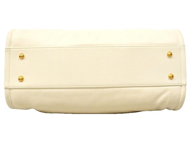 Borsa Tote Chanel Deauville Bianco - vista 3