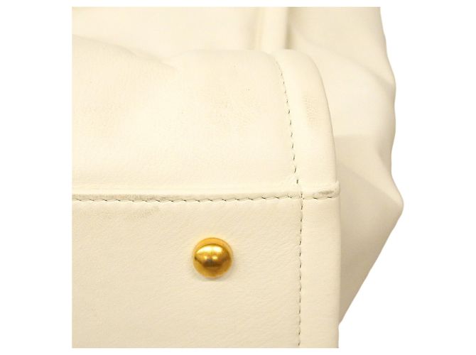 Borsa Tote Chanel Deauville Bianco - vista 6