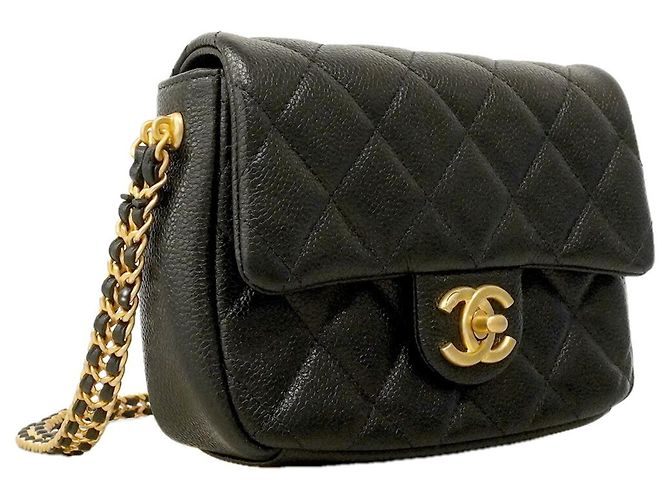 Timeless Borsa a tracolla Chanel Mini Matelassé con catena Nero - vista 2