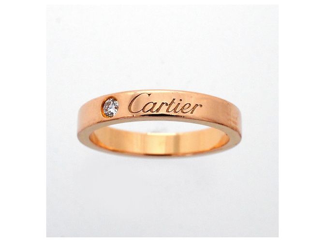 Cartier C de Ring in 18K Roségold mit Diamant - Ansicht 2