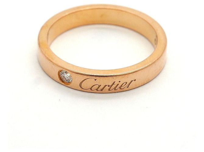 Cartier C de Ring in 18K Roségold mit Diamant - Ansicht 3