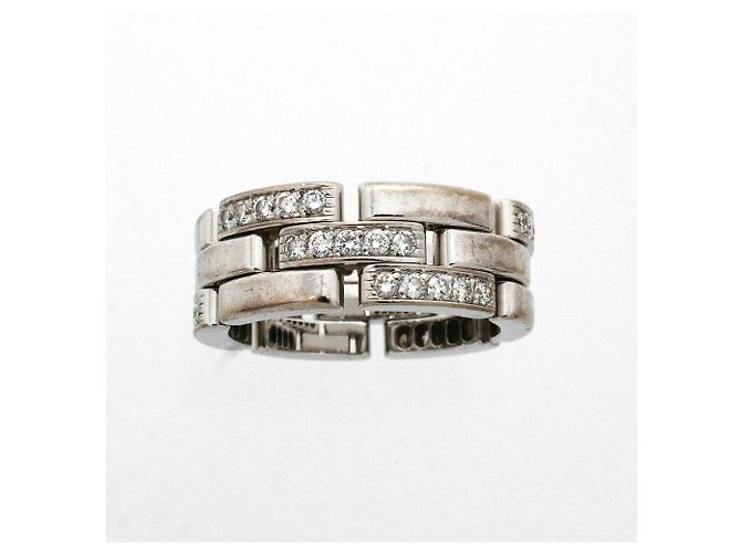 Cartier Maillon Panthère Ring mit 3 Reihen Diamanten - Ansicht 2