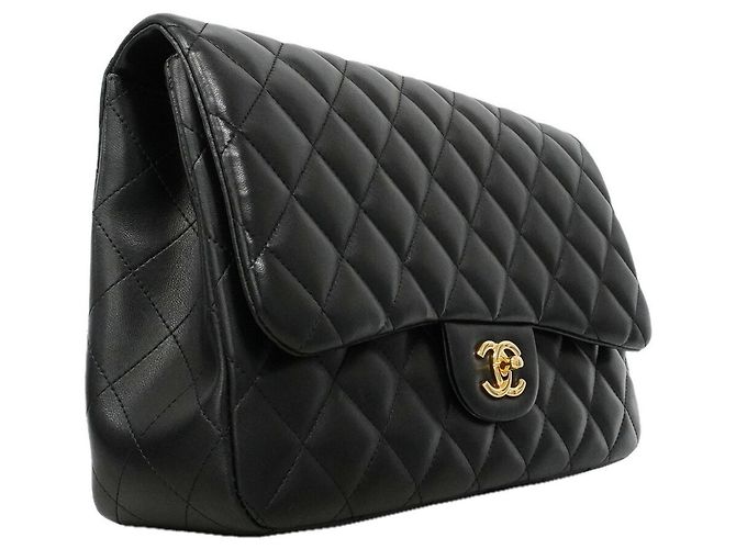 Timeless Borsa a tracolla Chanel in pelle d'agnello nera Nero - vista 2