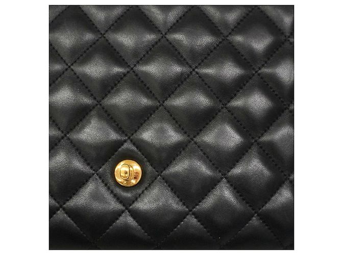 Timeless Borsa a tracolla Chanel in pelle d'agnello nera Nero - vista 9