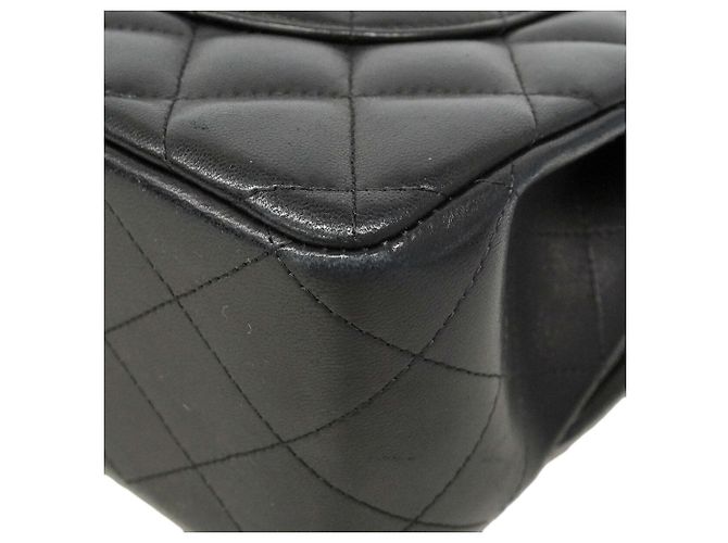Borsa a tracolla Chanel in pelle d'agnello nera Nero - vista 13