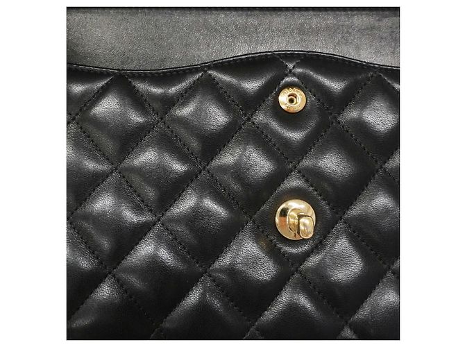Borsa a tracolla Chanel in pelle d'agnello nera Nero - vista 15