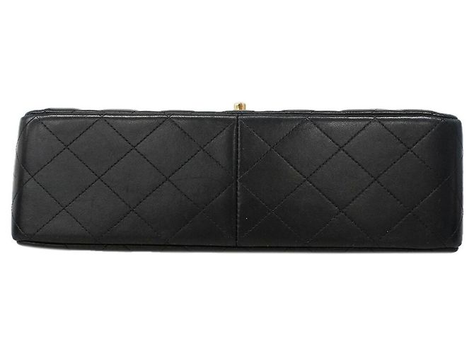 Borsa a tracolla Chanel in pelle d'agnello nera Nero - vista 3