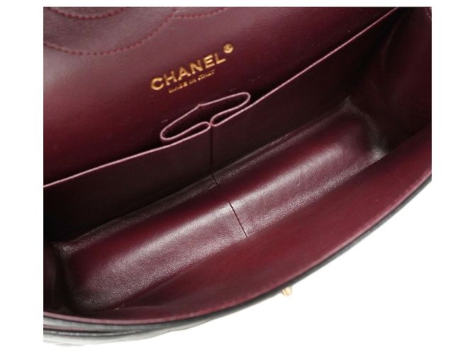 Borsa a tracolla Chanel in pelle d'agnello nera Nero - vista 4