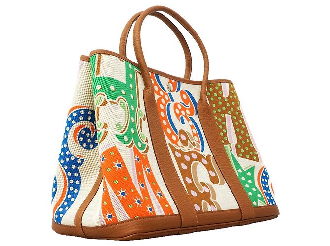 Hermès Hermes Garden PM Electric Tote Bag Mehrfarben Golden - Ansicht 2