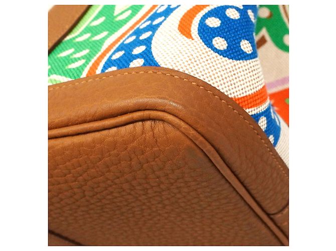 Hermès Hermes Garden PM Electric Tote Bag Mehrfarben Golden - Ansicht 6