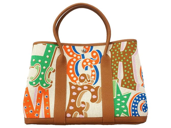 Hermès Hermes Garden PM Electric Tote Bag Mehrfarben Golden - Ansicht 8
